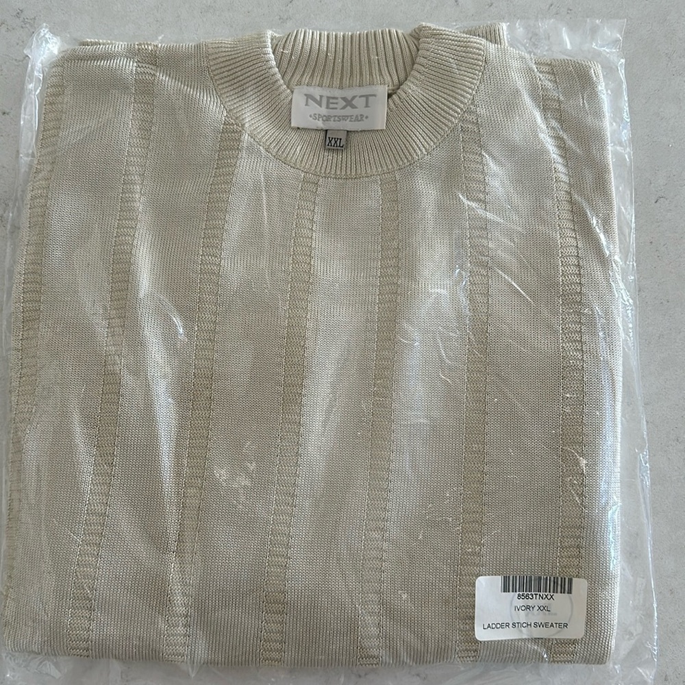 Next sportswear ladder, stitch, sweater in ivory